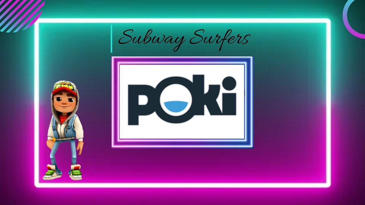 Playing Subway surfers and Glitch dash on Poki 